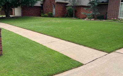 Photo of Nathan T.'s yard after getting lawn care in Edmond, OK