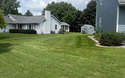 Photo of Amber T.'s yard after getting lawn care in Kansas City, MO