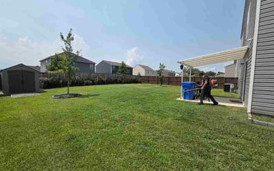 Photo of Shane M.'s yard after getting lawn care in Houston, TX