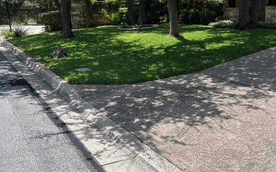 Photo of Jessie W.'s yard after getting lawn care in Luling, TX
