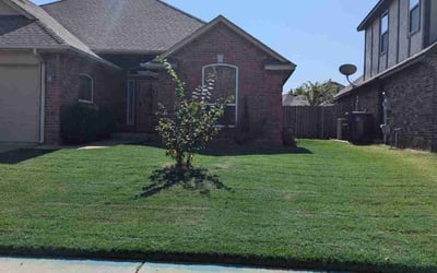 Photo of Chris J.'s yard after getting lawn care in Yukon, OK