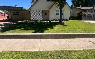 Photo of Thelma C.'s yard after getting lawn care in Lewisville, TX