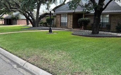 Photo of Jamie M.'s yard after getting lawn care in Cleburne, TX