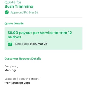 Bush Trimming by Dans Lawn Care reviewed on January 2, 2025