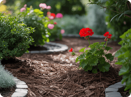 Mulching service in action