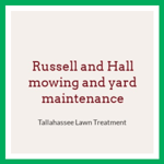 Russell and Hall mowing and yard maintenance Logo