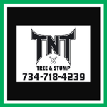 T N T Tree &amp; Stump Logo