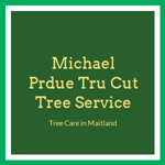 Michael Prdue Tru Cut Tree Service Logo