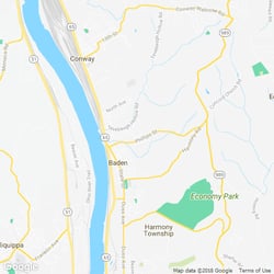 LawnStarter service area around  Baden PA 