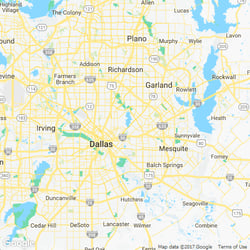 LawnStarter service area around 3548 Duchess Trail Dallas TX 75229