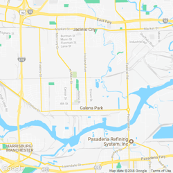 LawnStarter service area around  Galena Park TX 