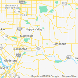 LawnStarter service area around  Happy Valley OR 