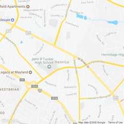 LawnStarter service area around Henrico, VA