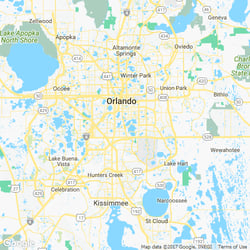 LawnStarter service area around Orlando, FL