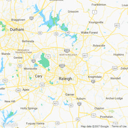 LawnStarter service area around 244 William Drummond Way Raleigh NC 27604