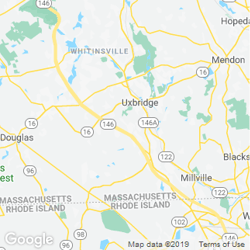 LawnStarter service area around  Uxbridge MA 