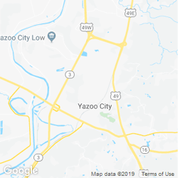 LawnStarter service area around  Yazoo City MS 